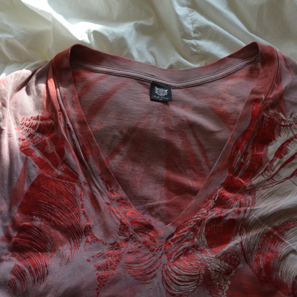Life & Death Red Deep V Men's T-Shirt